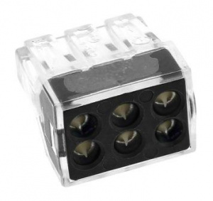 Клемма СМК 773-106 PROxima (4шт.) с пастой 6отв. 1,0-2,5мм² EKF