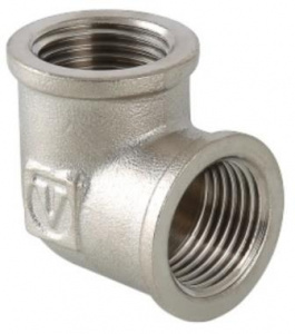 Угольник латунный 90гр ВР 3/4" никель VALTEC
