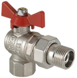 Кран шаровой ВР-амер 3/4" (Ду20) бабочка УГЛОВОЙ Base VALTEC