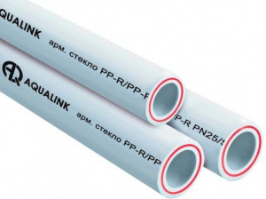 Труба PP-R арм.ст/волокн.PN25 Дн40х6,7 белый AQUALINK