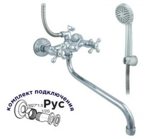 Смеситель д/ванн ЦС-СМ 600/5 1-3 К Мет_Крест ЦС