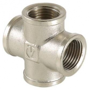 Крестовина ВР 1/2" латунь никель VALTEC