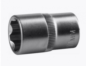 Головка торцевая 17мм 1/2" углеродистая сталь CrV ИПК