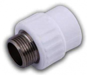 Муфта PPR комб 32х1" НР белая Valfex