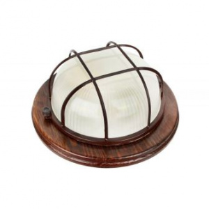 Светильник влагозащищенный 1х60Вт Е27 IP54 (1301D C19 орех НБО 03-60-022) Camelion