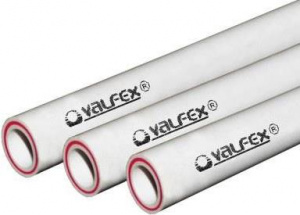 Труба PP-R арм.ст/волокн.PN25 Дн25х4,2 (2м) белый Valfex