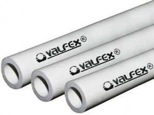 Труба PP-R без армир.PN20 Дн25х4,2 (2м) белый Valfex